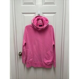 Polo‎ Ralph Lauren Bright Pink Cowlneck Hoodie Sweatshirt Pink Pony - Size Small